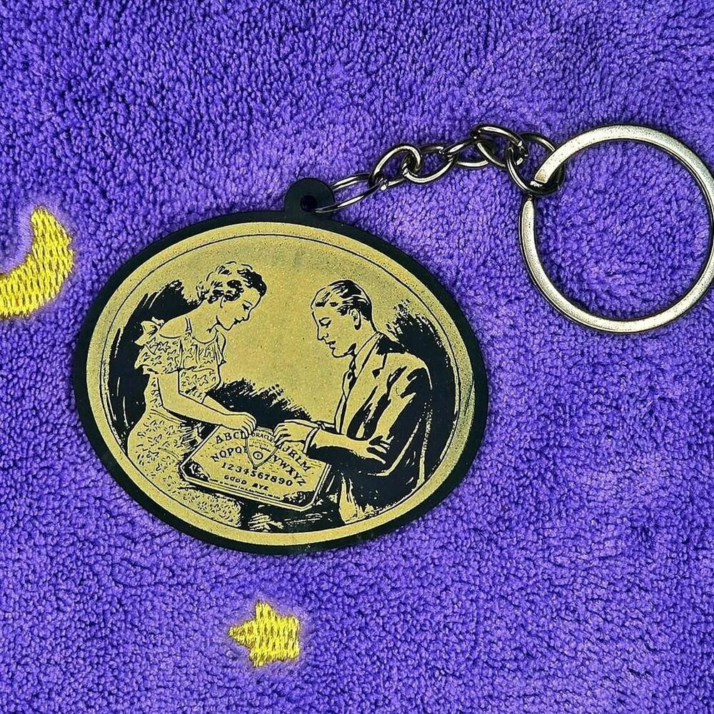 Vintage Ouija Board Planchette Keychain Spirit Board Occult Gothic Novelty